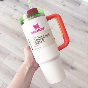 30 oz. White Neon Stanley Tumbler Stainless Steel Flowstate